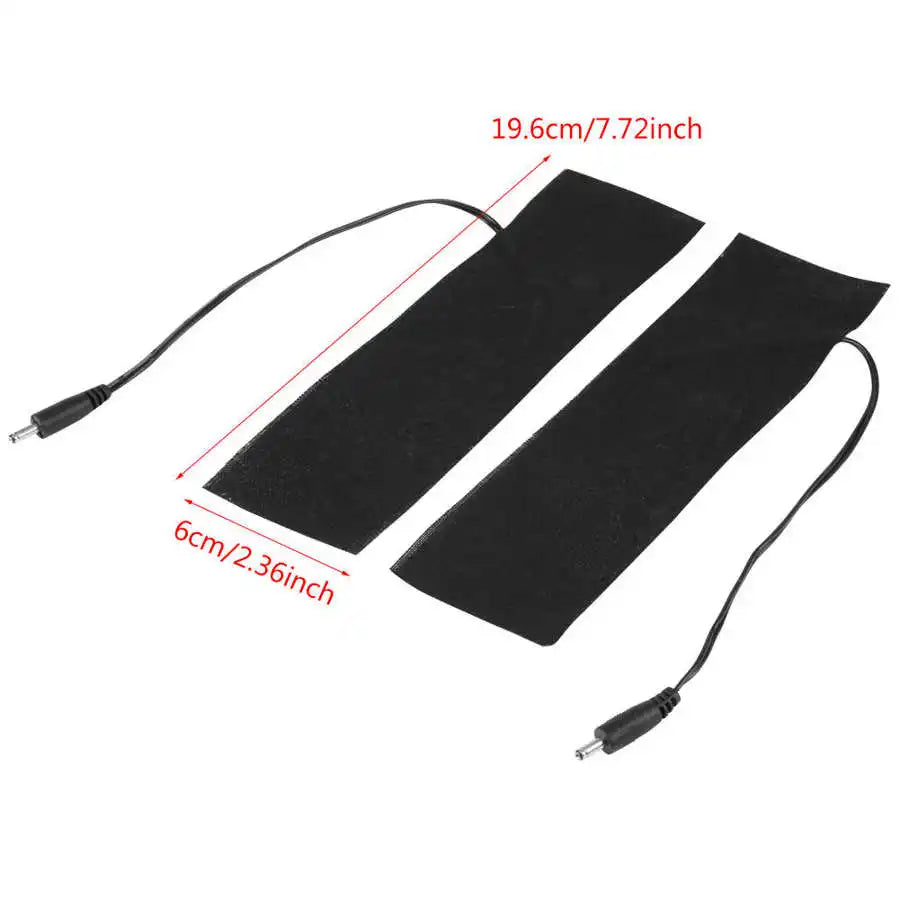 1 Pair 5V USB Electric Heating Pad Carbon Fiber Heated Sheet Winter Warmer  Film Heater for Shoe Insoles Warm Feet Pad