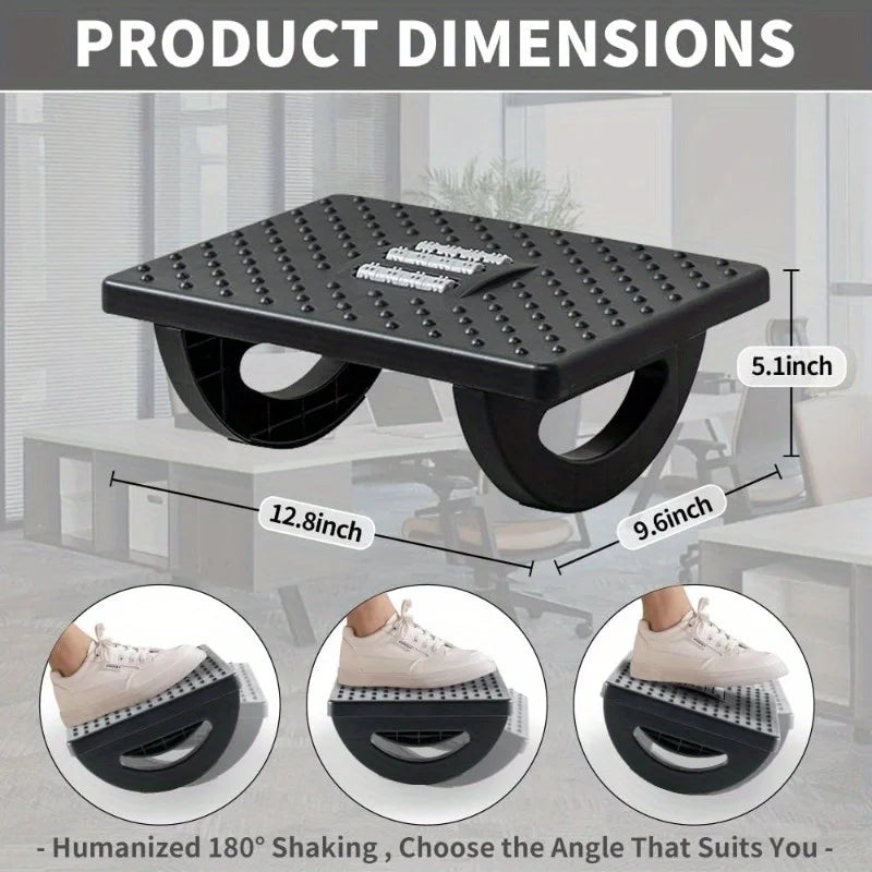 Foot Rest for Under Desk at Work - Ergonomic Foot Stools for Under Office Desk -Rocking Footrest with Roller Massager -Leg Rest