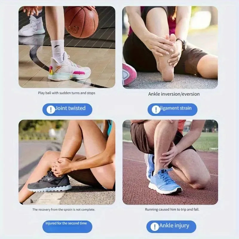 Ankle Support Brace 1/5Pcs Thin S/M/L Adjustable Strap Breathable Heel Lock Guard For Sprain Prevention Joint Stability Sports