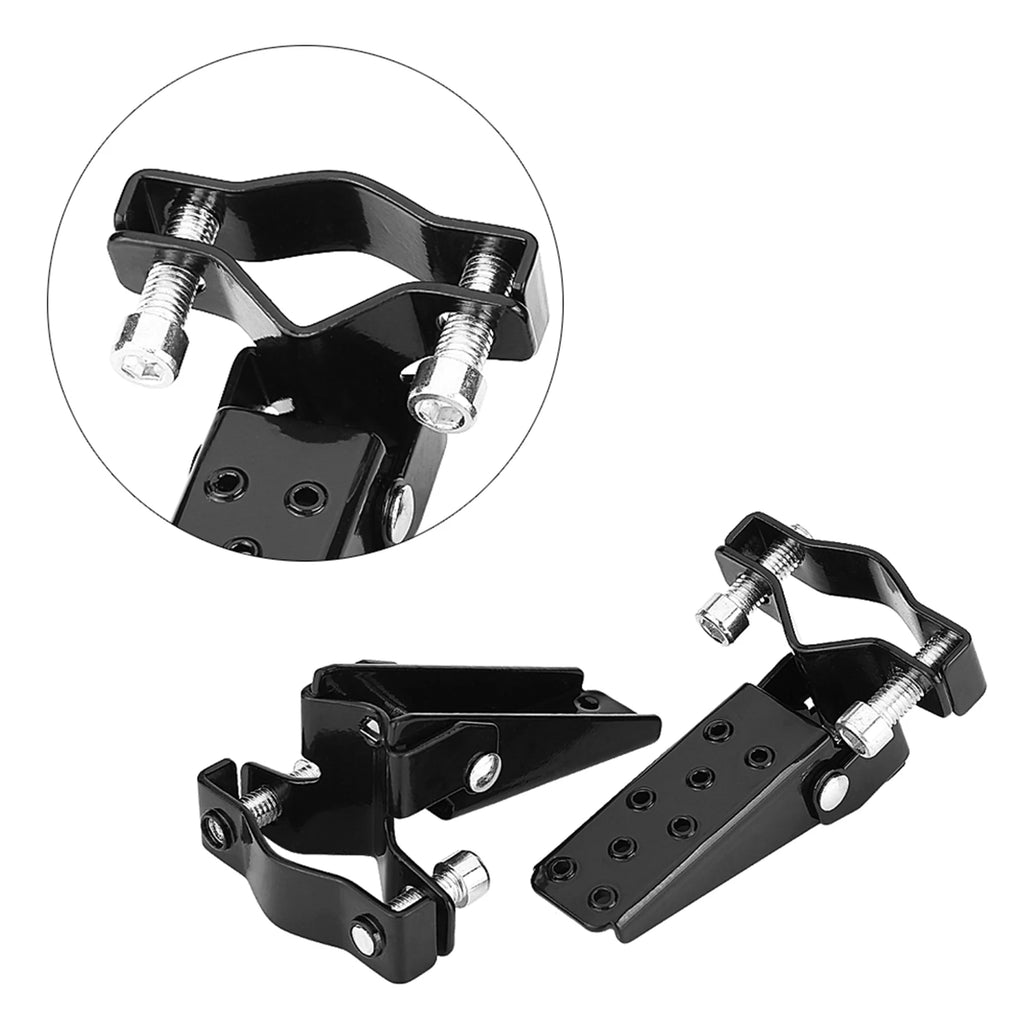 Black Stylish Metal Motorcycle Motorbike Frame Foot Pegs Rests Pedals Motorcycle Foot Rests Motorcycle Foot Peg Foot Rests