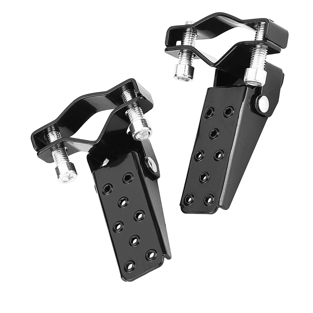 Black Stylish Metal Motorcycle Motorbike Frame Foot Pegs Rests Pedals Motorcycle Foot Rests Motorcycle Foot Peg Foot Rests