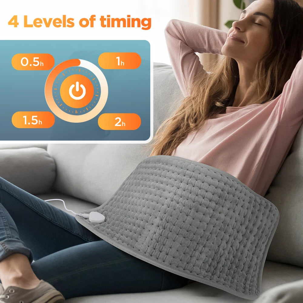 Electric Heating Pad Multifunctional Physiotherapy Heating Blanket Cushion 10 Levels Temperature Timing Body Back Warmer Winter