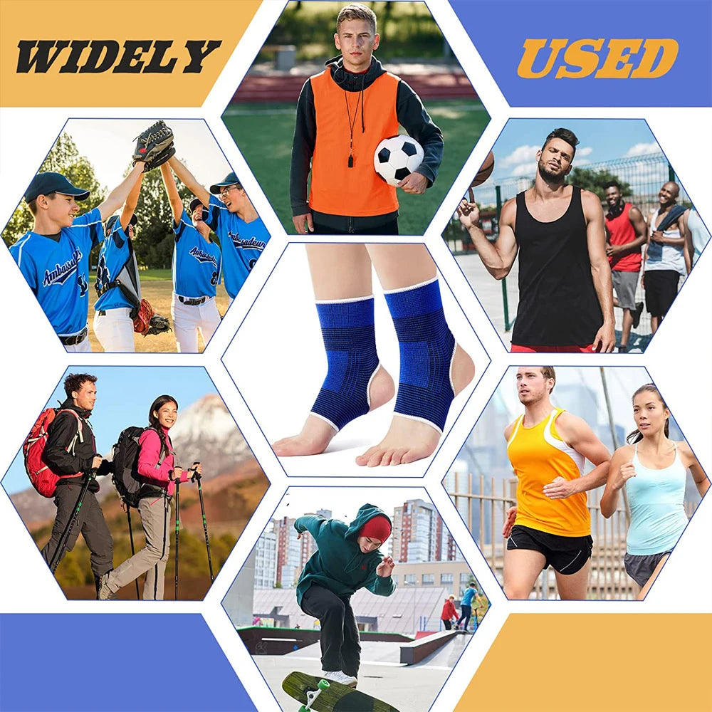 1 Pair Professional Elastic Knitted Ankle Support Band Ankle Brace for Ankle Sprain Sports Protects Shoes Ankle Therapy