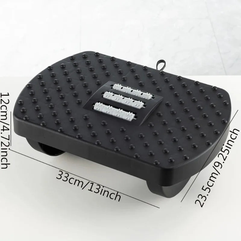 Foot Rest for Under Desk Adjustable Foot Rest Ergonomic Foot Stool Massage for Pressure Relief Portable Footstool Leg Rest Desk