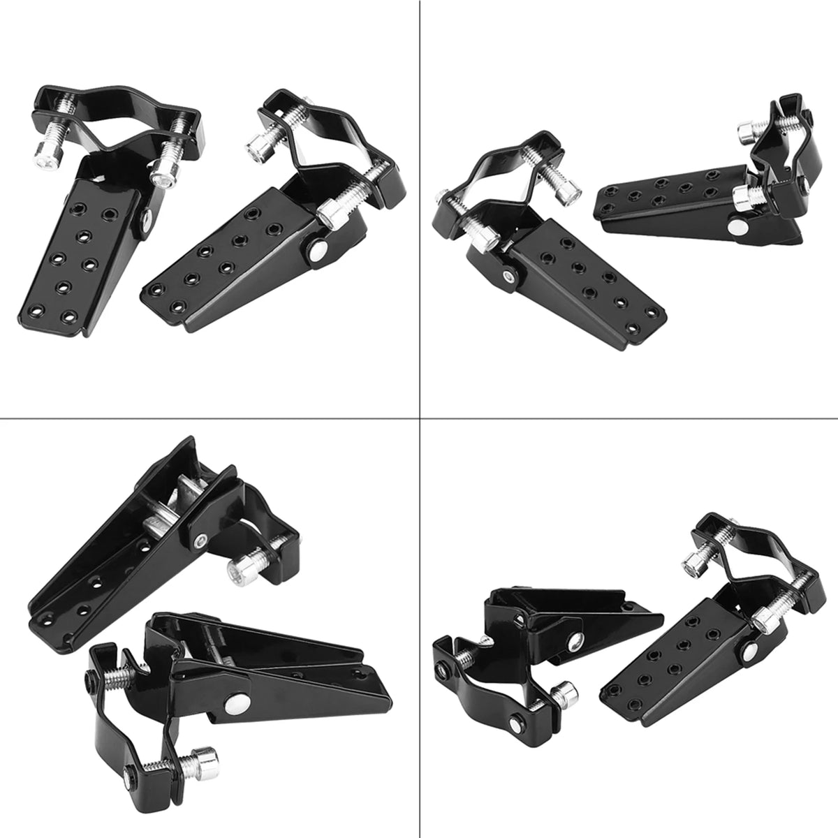 Black Stylish Metal Motorcycle Motorbike Frame Foot Pegs Rests Pedals Motorcycle Foot Rests Foot Rests Motorcycle Foot Peg