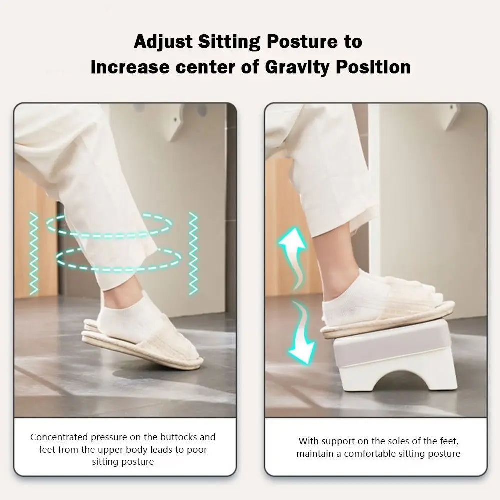 Stable Ergonomic Foot Rest for Under Desk PP Oblique Foot Stool Anti-Slip Posture Support Foot Rest Office Use