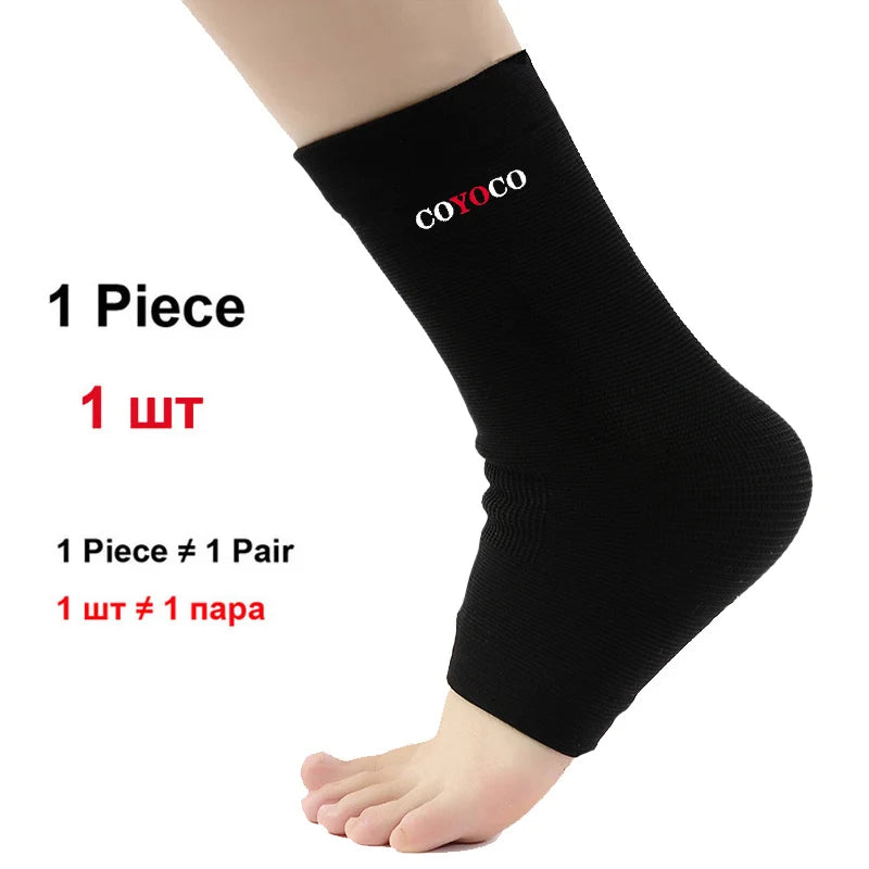 Ankle Brace for Women & Men - Compression Support Sleeve for Sprained Ankle, Arthritis & Injury Recovery (1-Pack)
