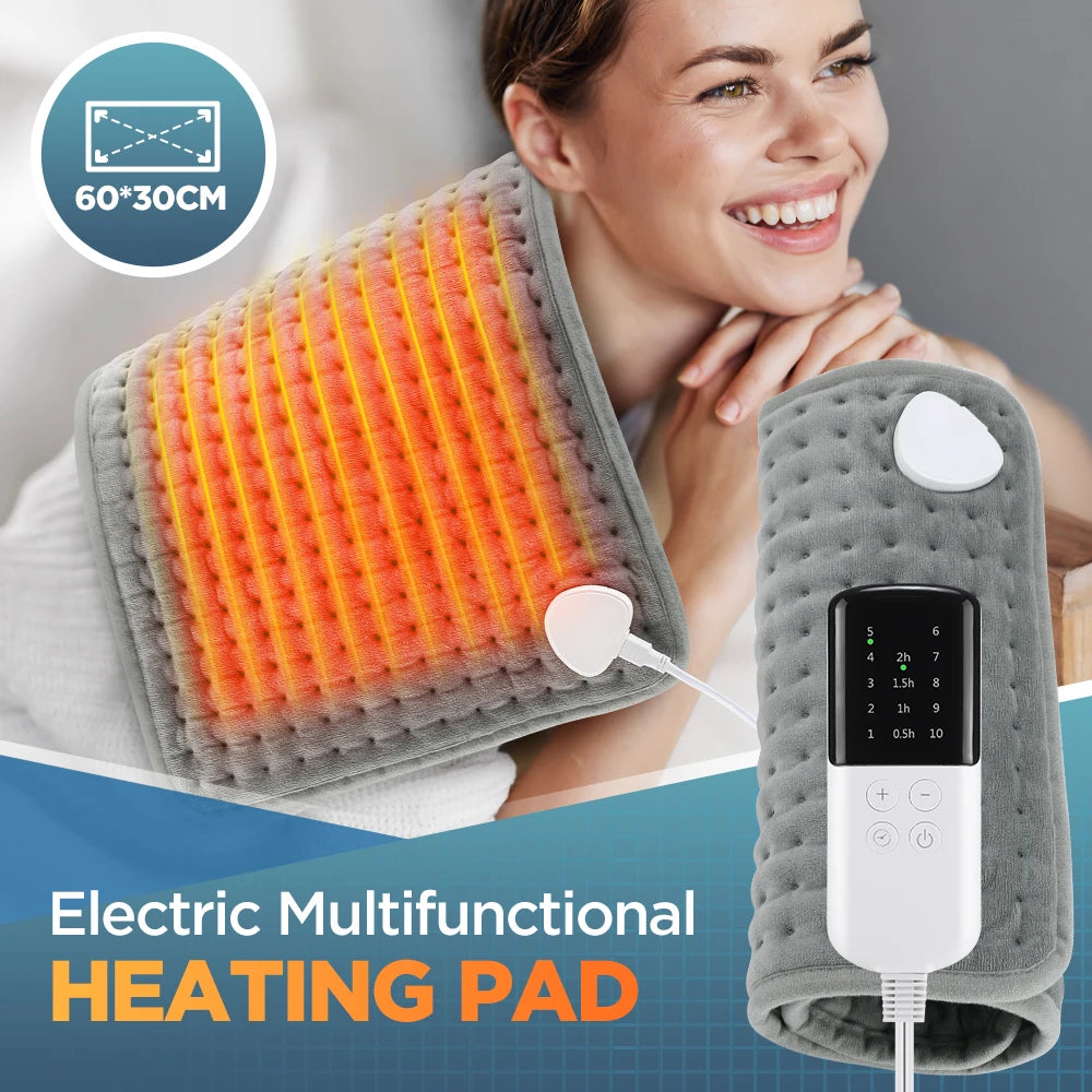 Electric Heating Pad Multifunctional Physiotherapy Heating Blanket Cushion 10 Levels Temperature Timing Body Back Warmer Winter