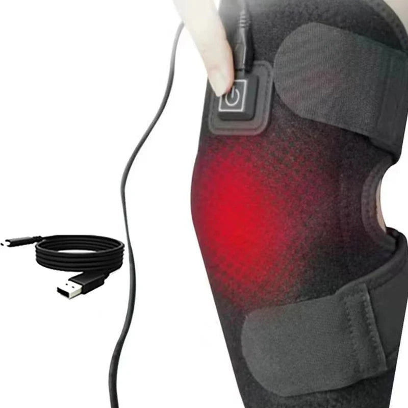 Electric knee heating pad - A USB-powered warming knee strap, suitable for joints, with adjustable heating band, ideal for daily