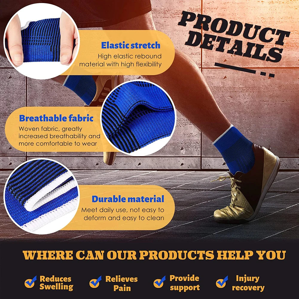 1 Pair Professional Elastic Knitted Ankle Support Band Ankle Brace for Ankle Sprain Sports Protects Shoes Ankle Therapy