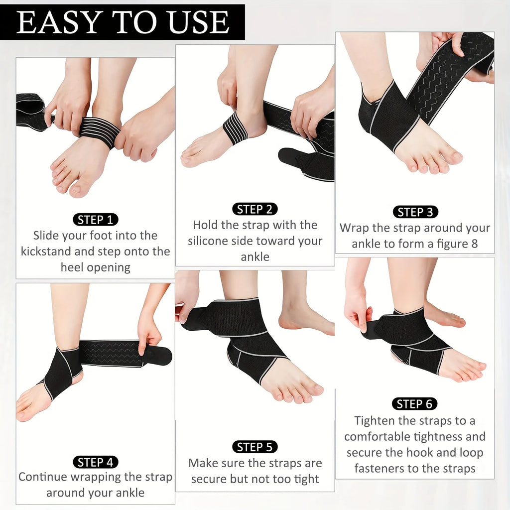 1pcs Ankle Support Brace for Men & Women, Comfortable Ankle Stabilizer, Adjustable Compression Wrap for Activities