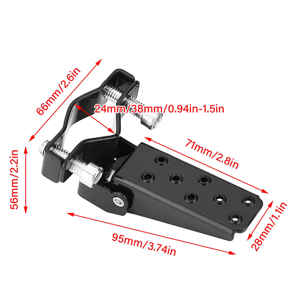 Black Stylish Metal Motorcycle Motorbike Frame Foot Pegs Rests Pedals Motorcycle Foot Rests Motorcycle Foot Peg Foot Rests