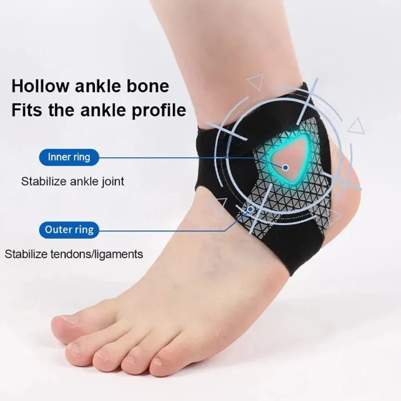 Ankle Support Brace 1/5Pcs Thin S/M/L Adjustable Strap Breathable Heel Lock Guard For Sprain Prevention Joint Stability Sports
