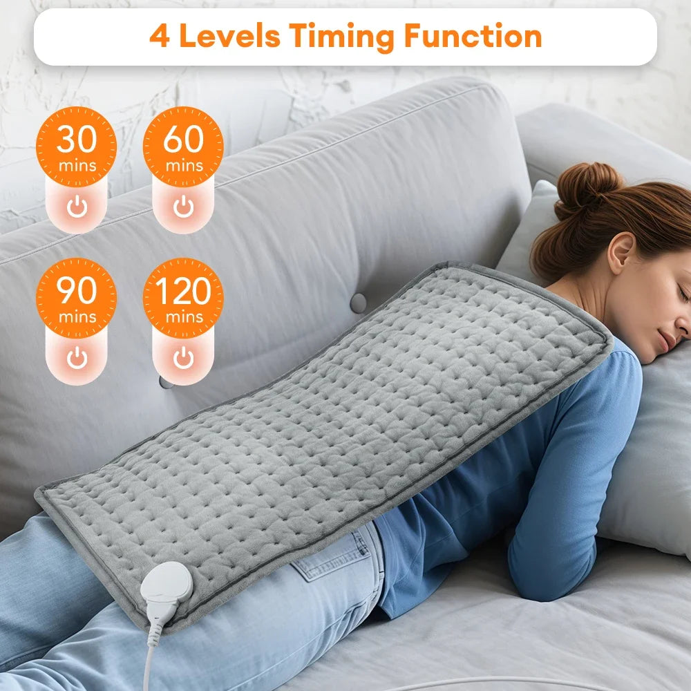 Electric Heating Blanket Thermal Pads Warmer 9 Levels Heated Mat Soft&Safe Winter Body Back Leg Warmer Pads Home Use  60*30cm