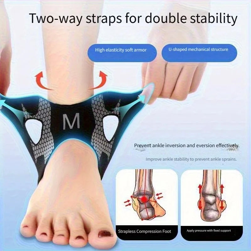 Ankle Support Brace 1/5Pcs Thin S/M/L Adjustable Strap Breathable Heel Lock Guard For Sprain Prevention Joint Stability Sports