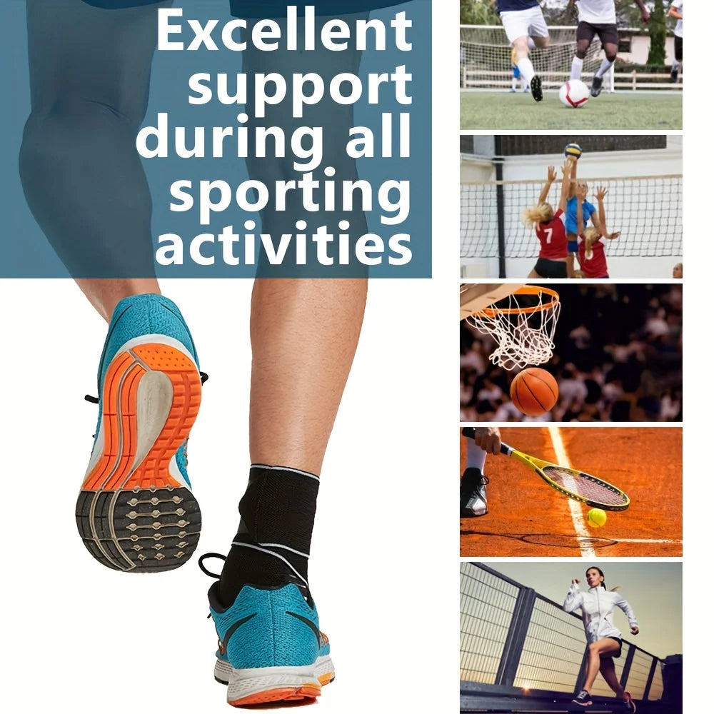 1pcs Ankle Support Brace for Men & Women, Comfortable Ankle Stabilizer, Adjustable Compression Wrap for Activities